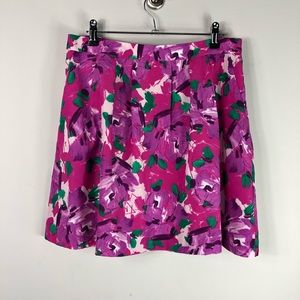 J. Crew Floral Pink Pleated Skirt Pretty Mini 808